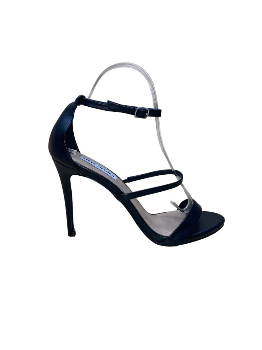 Steve Madden Women’s Black Strapped Sheena Stiletto High Heel Sandals Size 9.5M